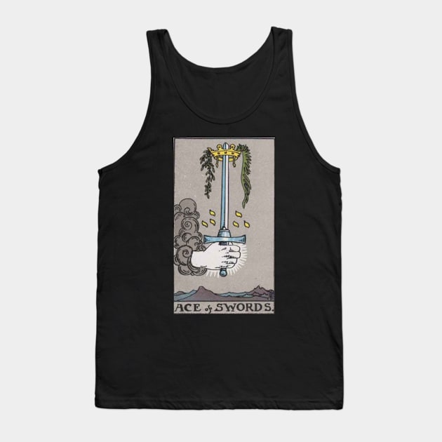 Ace of Swords - Tarot Card Tank Top by Bootyfreeze